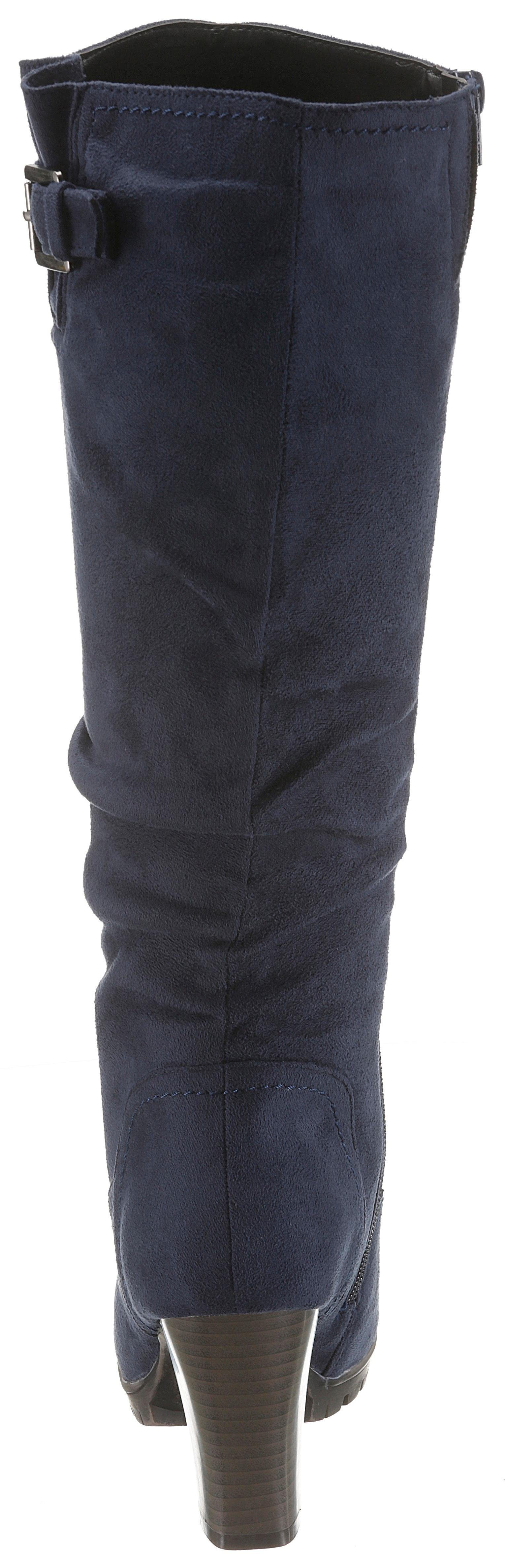 Aniston SHOES Stiefel mit Raffungen am slouchy Schaft