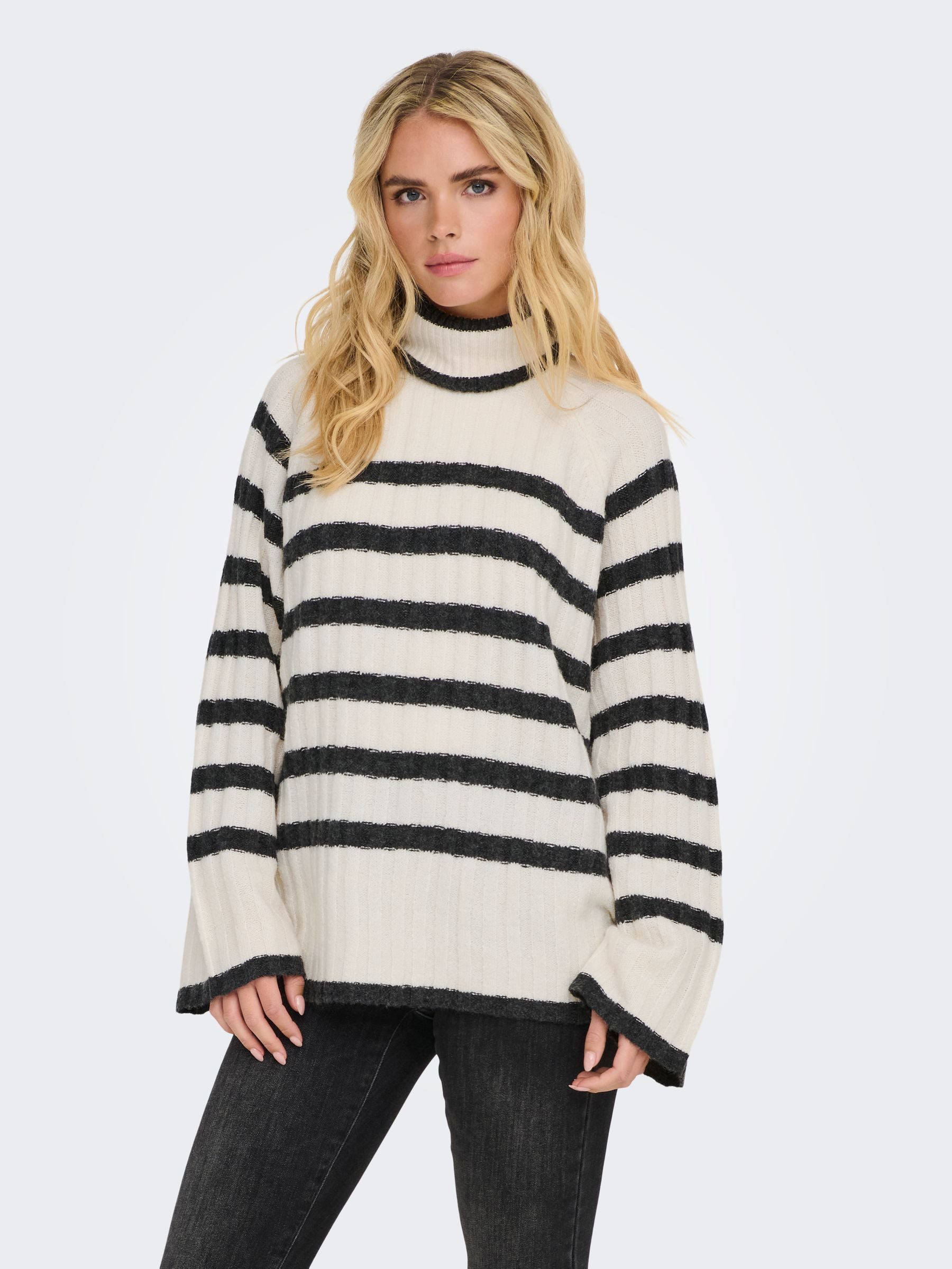 Strickpullover Knit it Rollkragen Langarm Lang