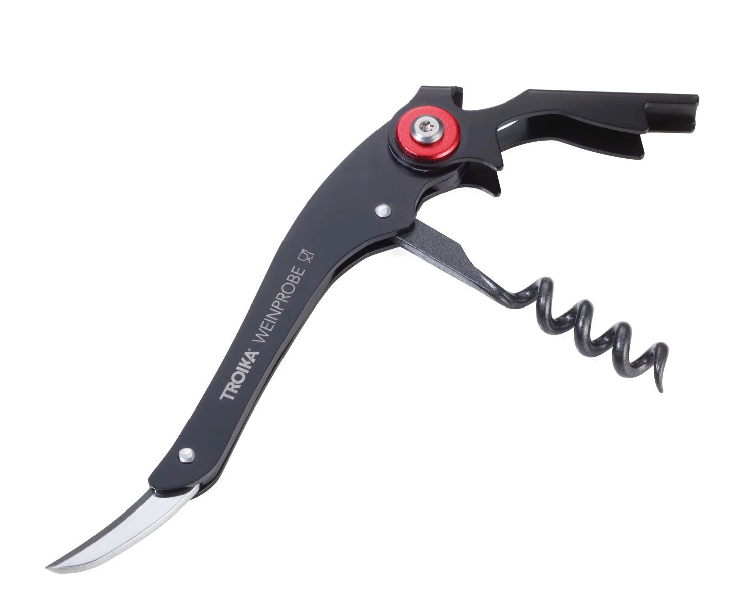 TROIKA Korkenzieher WEINPROBE Set mit Kellnermesser und Vakuumverschluss – elegantes Set, (Spar-Set), ideal als Geschenk für Genießer und Weinliebhaber, aus Edelstahl