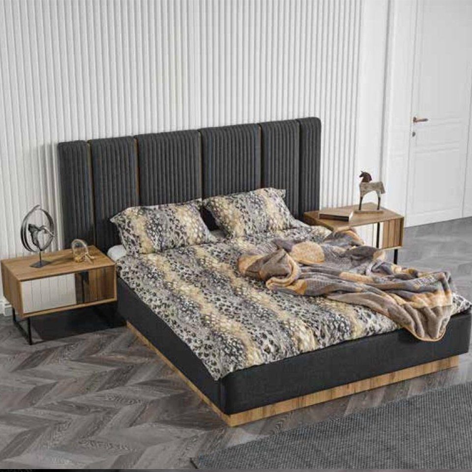 JVmoebel Bett Echtholz Betten Holzbett Doppelbett handgefertigt Echtholz Bett (Bett)