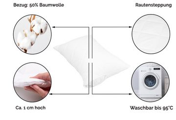Kissenbezug, ZOLLNER (1 Stück), 40 x 60 cm, 50% Polyester, 50% Baumwolle, Schonbezug für Kopfkissen