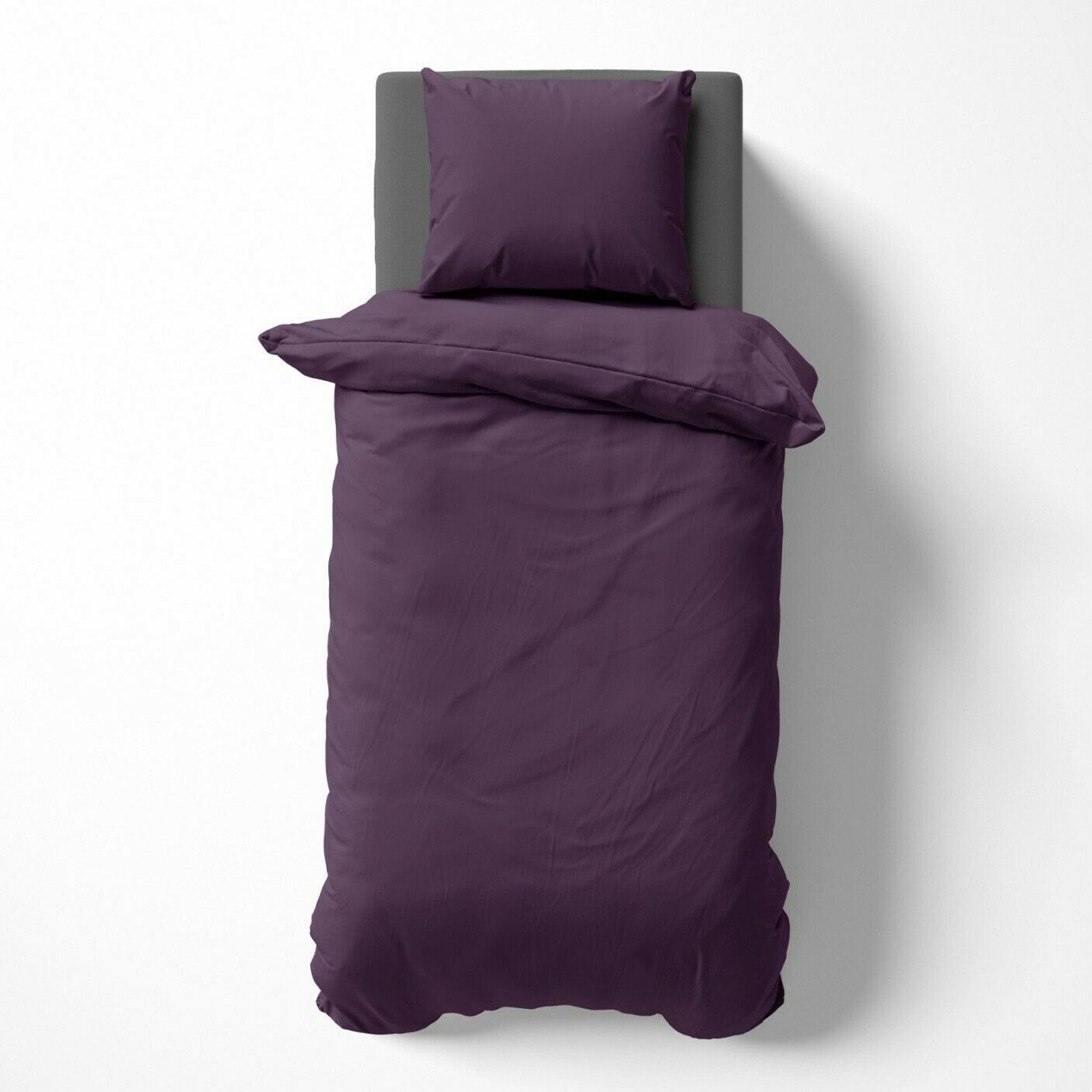 Visaggio Bettwäsche Mikrofaser Uni 135x200 155x220 200x200 Einfarbig Allerg günstig online kaufen