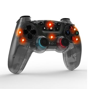 KINSI Wireless Gamepad für Switch,Controller,Bluetooth,7-Farben-Lichteffekt Switch-Controller (Mit TURBO-Funktion und Bildschirmfoto-Funktion)