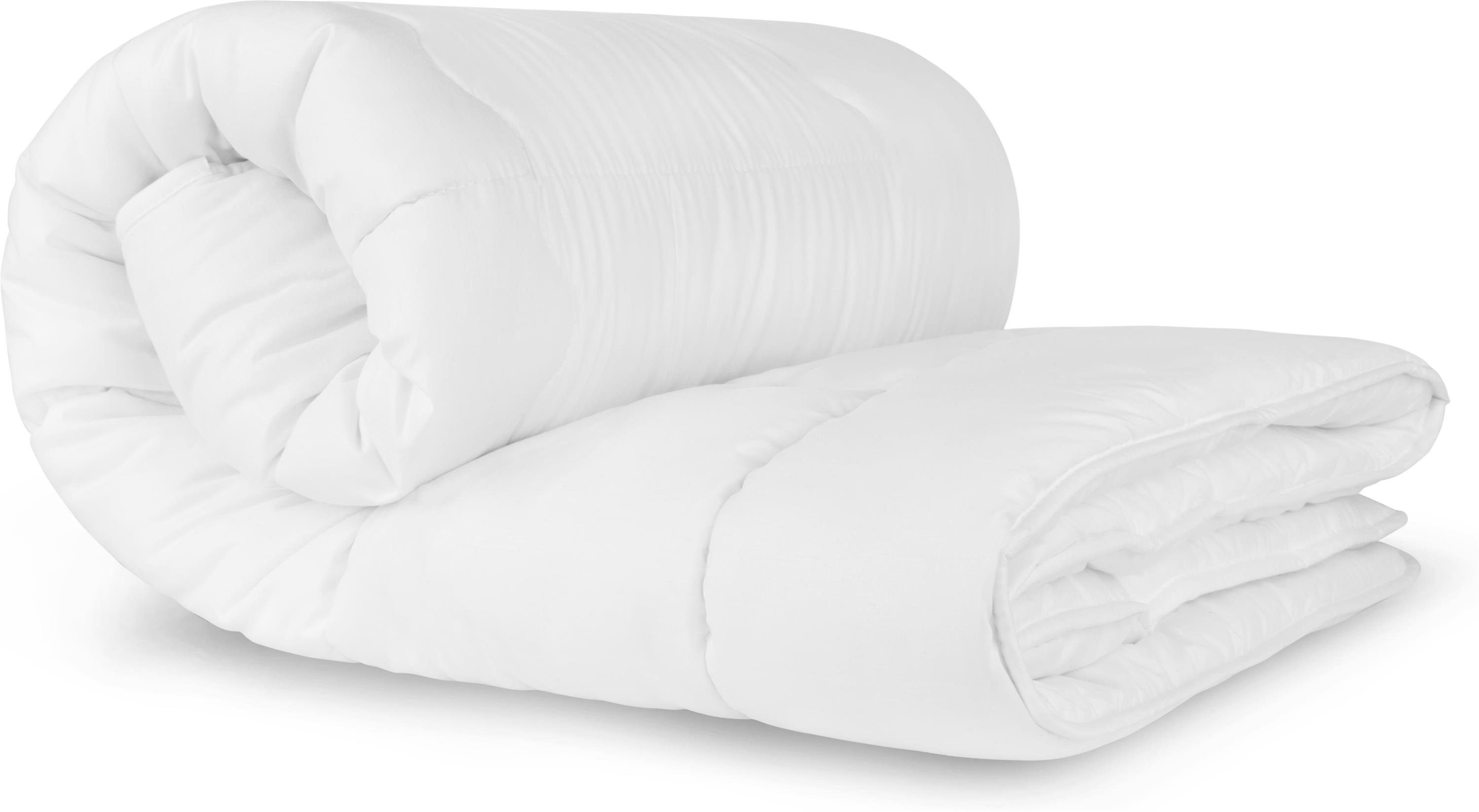 Aspero Einziehdecke Einziehdecke aus recyceltem Material REIMS, Füllung: Aerelle® Blue, Decke mit Bezug aus Bio-Baumwoll