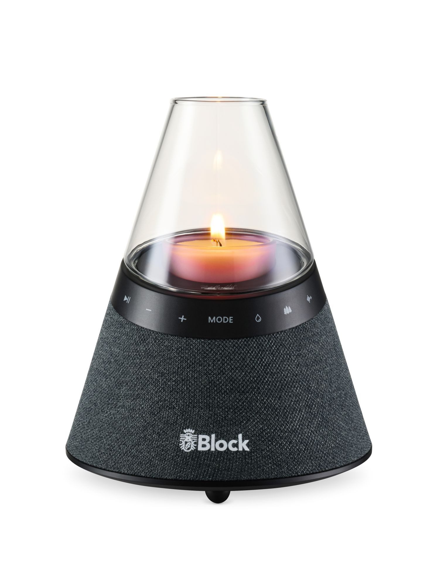 Block Block Molly Bluetooth-Lautsprecher mit Kerzenlicht, 360°, 10h Akku Bluetooth-Lautsprecher