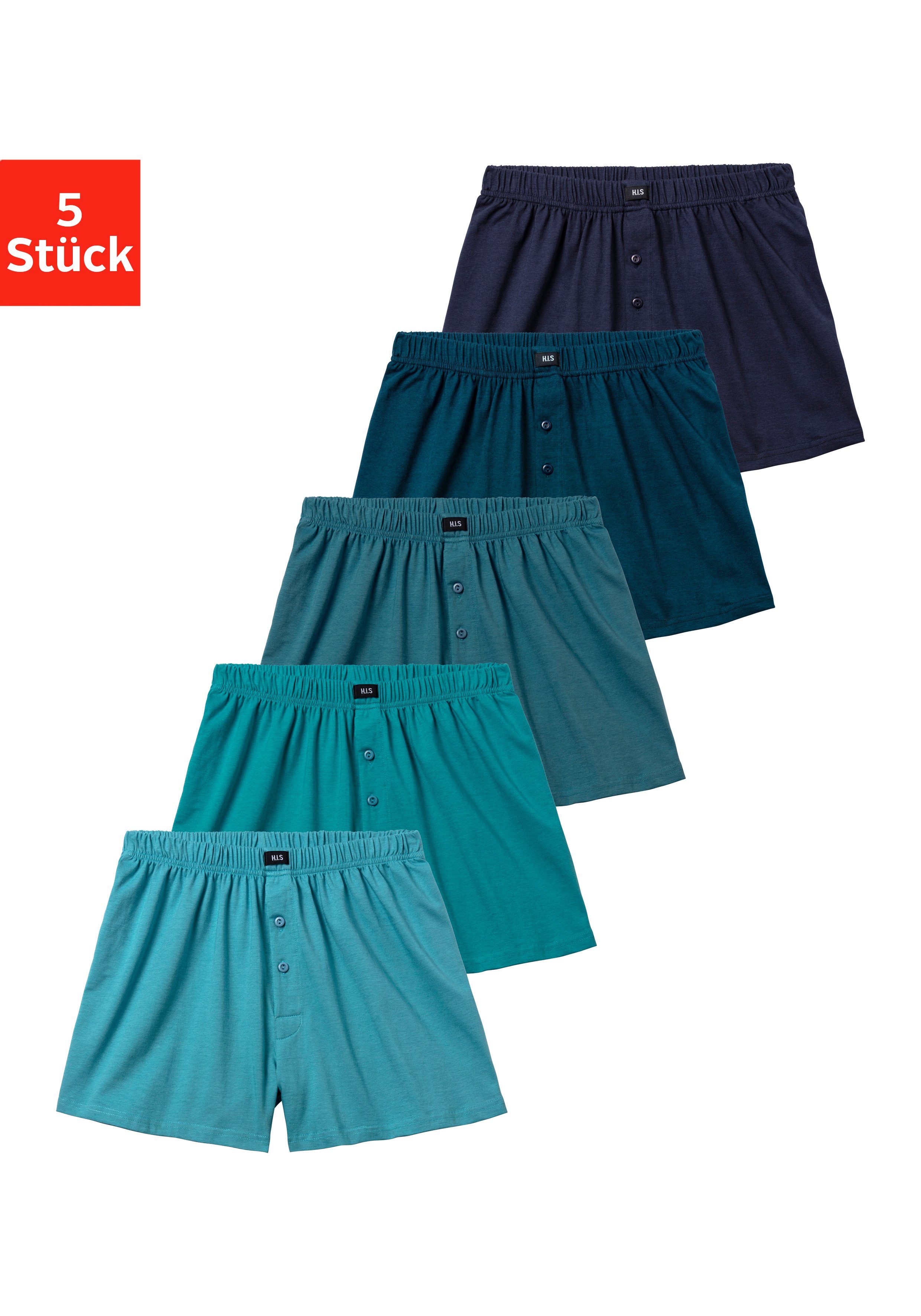 H.I.S Weiter Boxer "Herren Boxer" Packung, 5 Stk. tlg., weite Passform, Kom günstig online kaufen