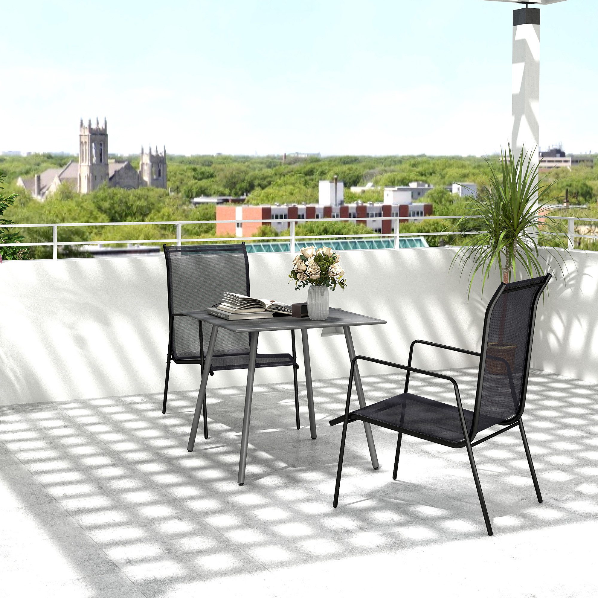 Outsunny Gartentisch 80 x 80 x günstig online kaufen