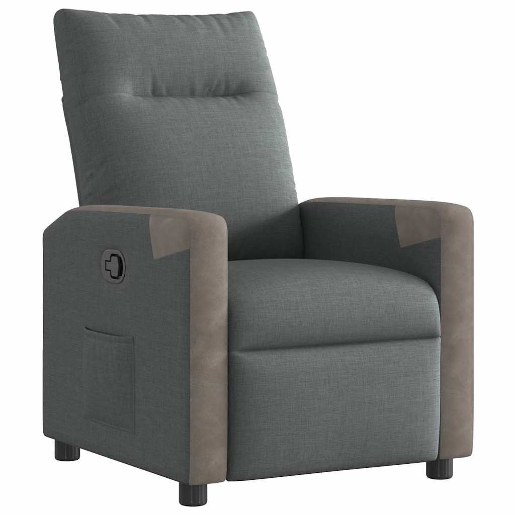 vidaXL Relaxsessel, Relaxsessel Dunkelgrau Stoff