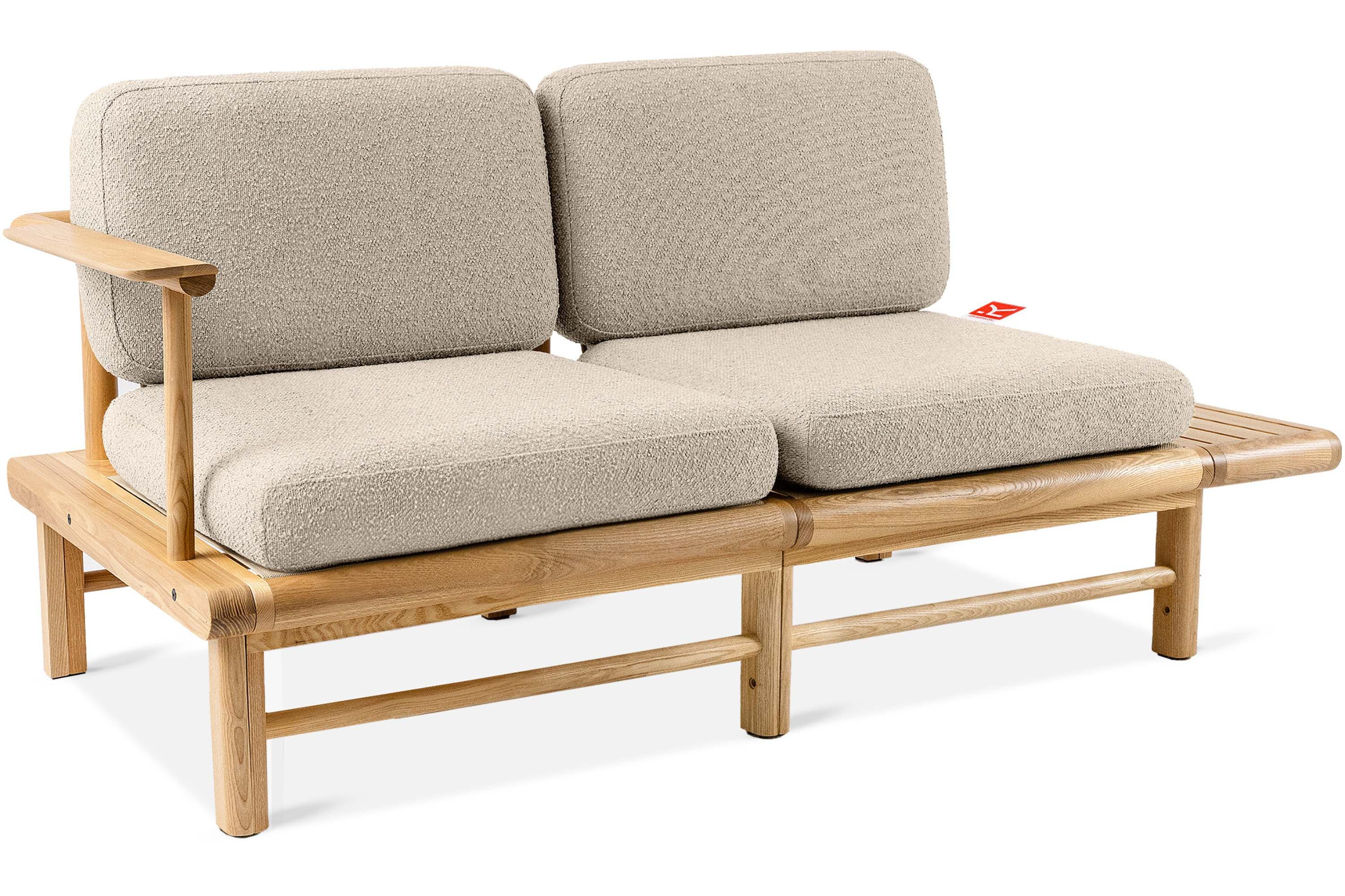 KONSIMO® Loungesofa ATREDA Gartensofa 2-Sitzer, mit Ablage, hergestellt in der EU, handgefertigt