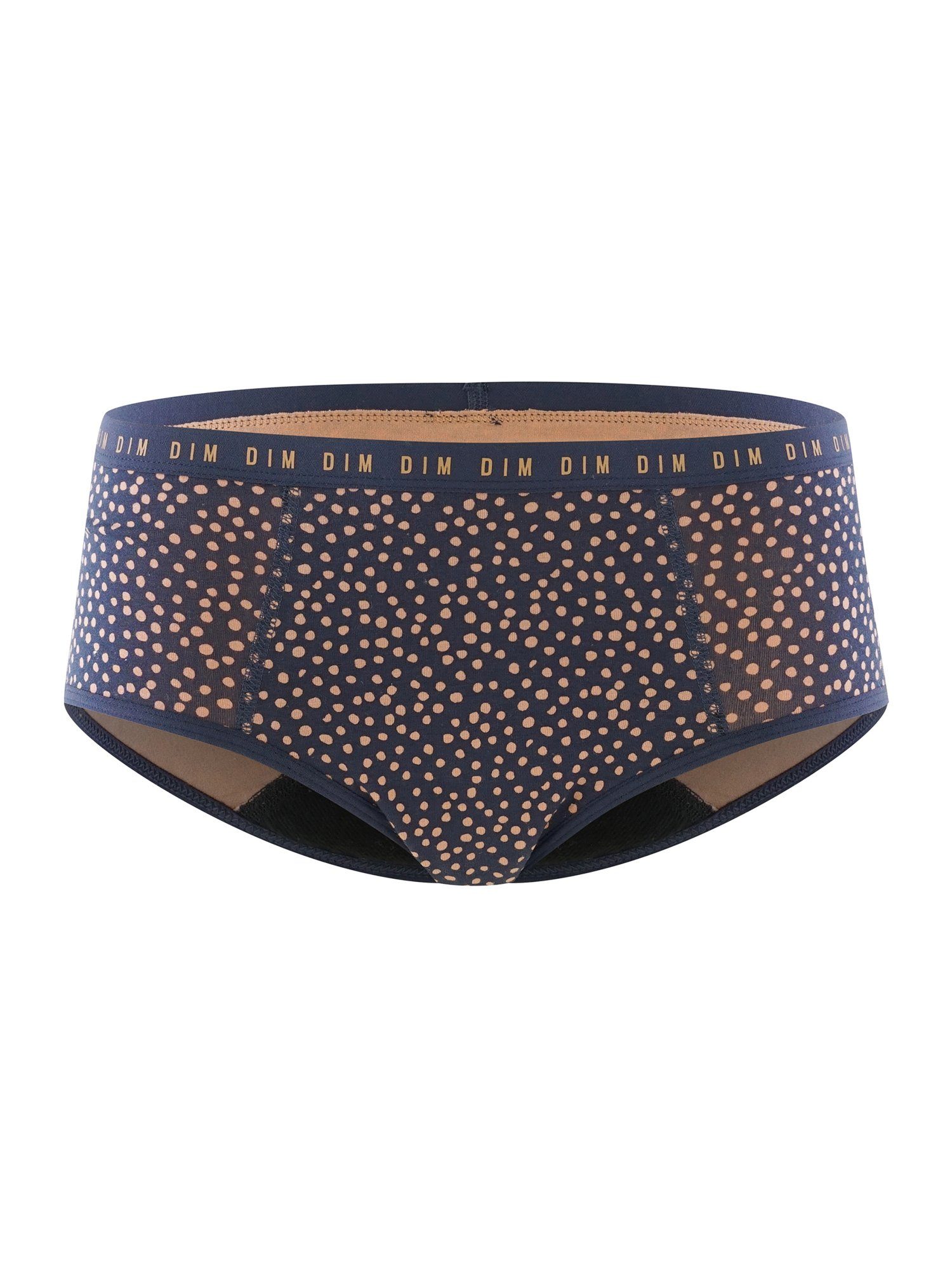 DIM Funktionsunterhose DIM Protect Period Panty mit Punkten, normal, Bio Baumwolle