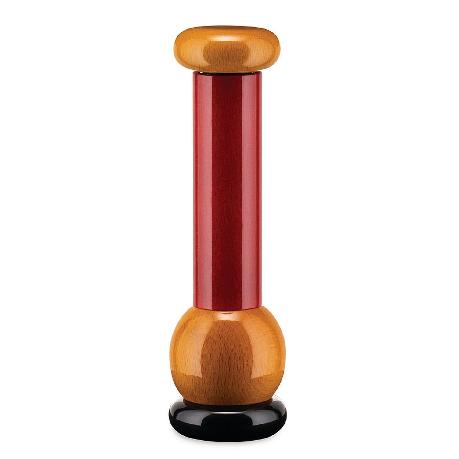 Rot Sottsass Schwarz, Collection Alessi Rot, manuell Groß Gelb Salz-/Pfeffermühle