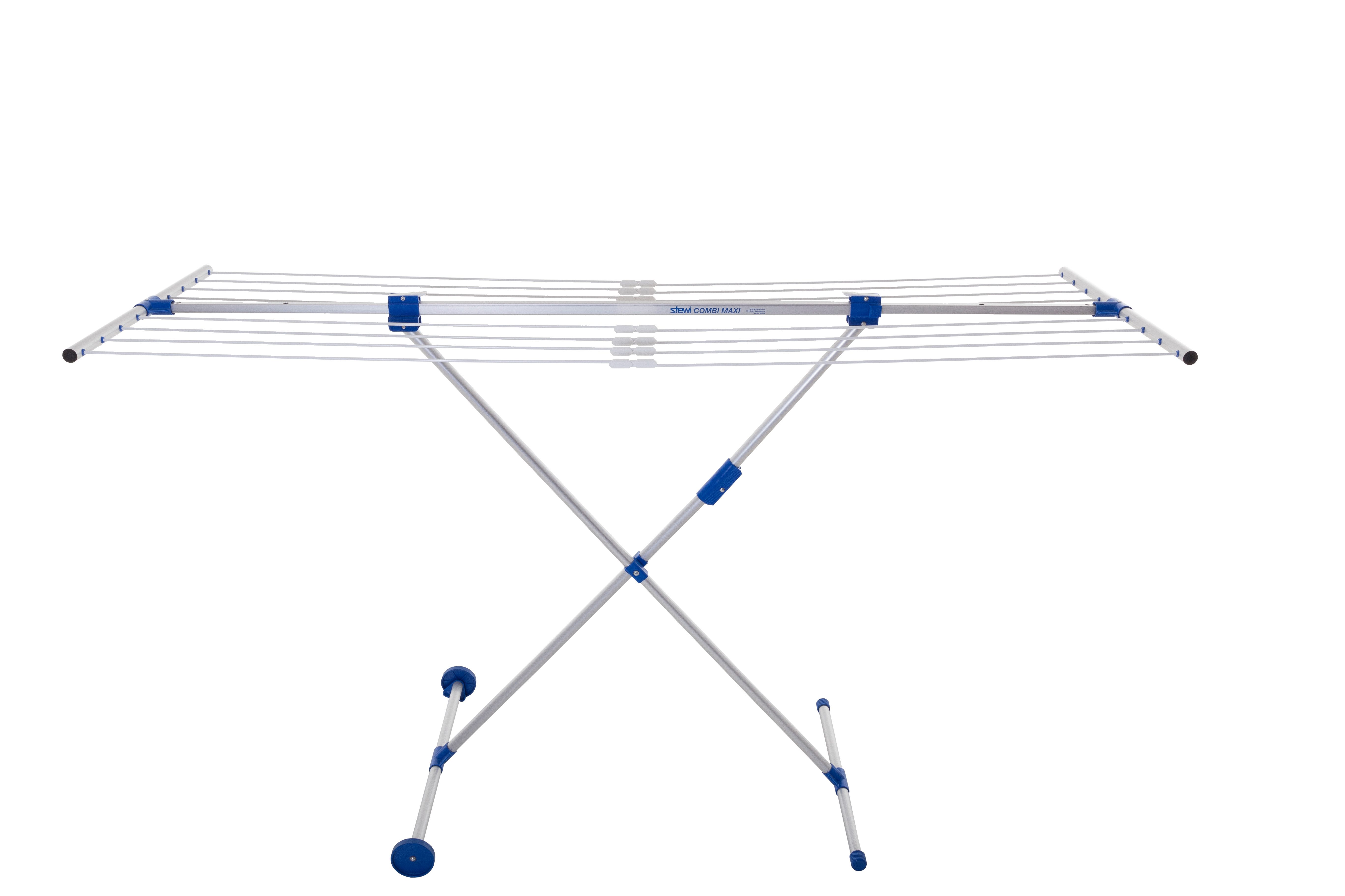 Stewi Wäscheständer Combi-Maxi, 12,8 m Trockenlänge,rostfrei,fahrbar, längs ausziehbar