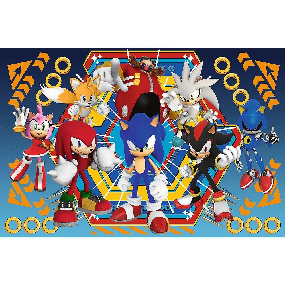 Sonic Puzzle Sonic Puzzle Super Shape XL 104 Teile Perfekt für junge Abenteurer, Puzzleteile