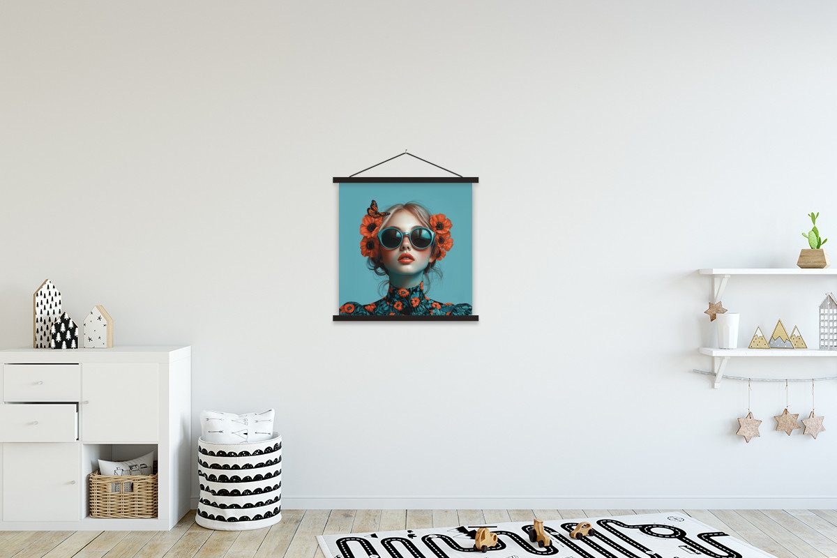 MuchoWow Poster Frau - Blau - günstig online kaufen