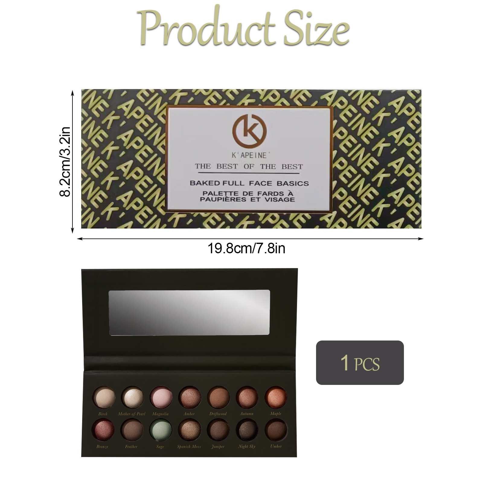 DEBAIJIA Lidschatten-Palette 14 Farben gebackene Lidschattenpalette Hochpigmentiert Langanhaltend