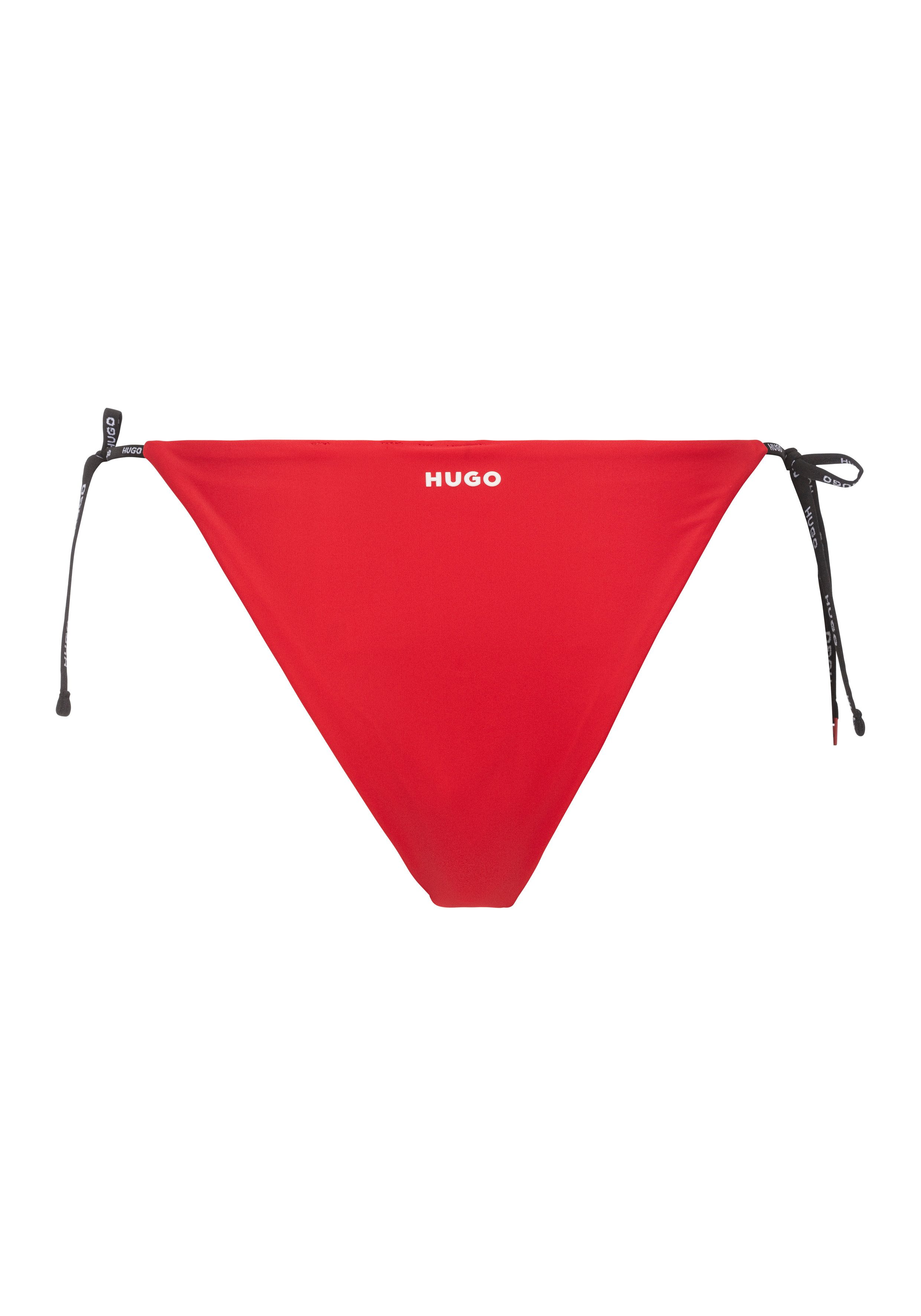 HUGO Bikini-Hose PURE_SIDE TIE 10241961 01 mit Metalllogoelementen