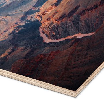 Posterlounge Holzbild Editors Choice, Wunderschöner Sonnenaufgang am Grand Canyon, Fotografie