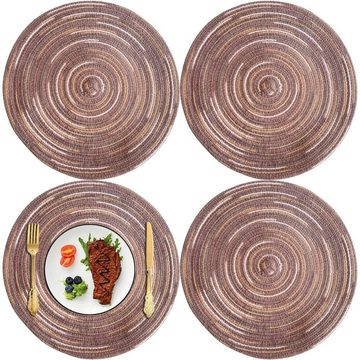 Platzset, Platzdeckchen aus Baumwollgarn Ramie Woven Plate Mat, LENBEST, (6-St)