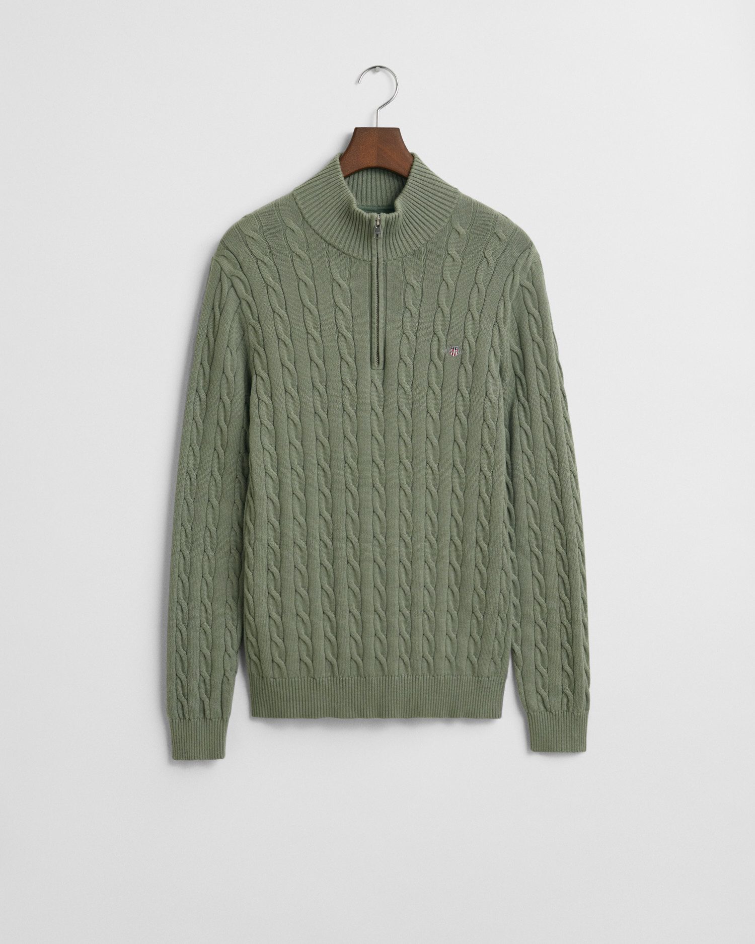 Strickpullover COTTON CABLE HALF ZIP