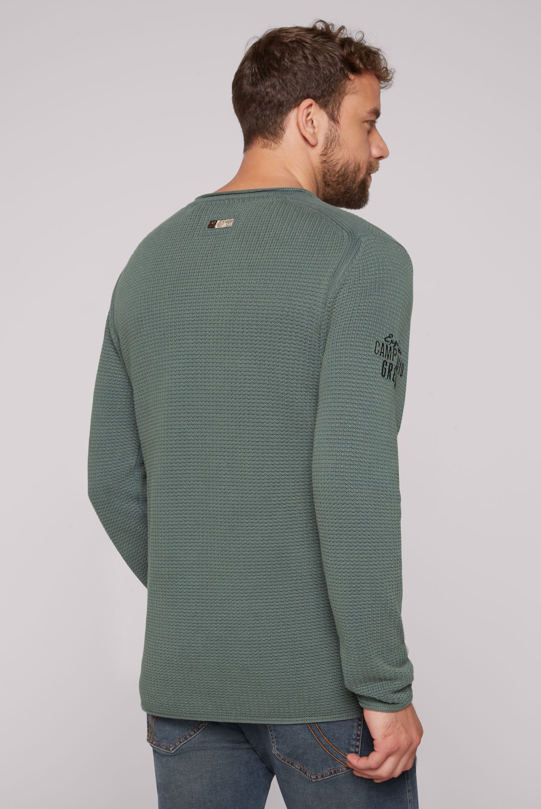 CAMP DAVID Strickpullover mit Logo Print günstig online kaufen