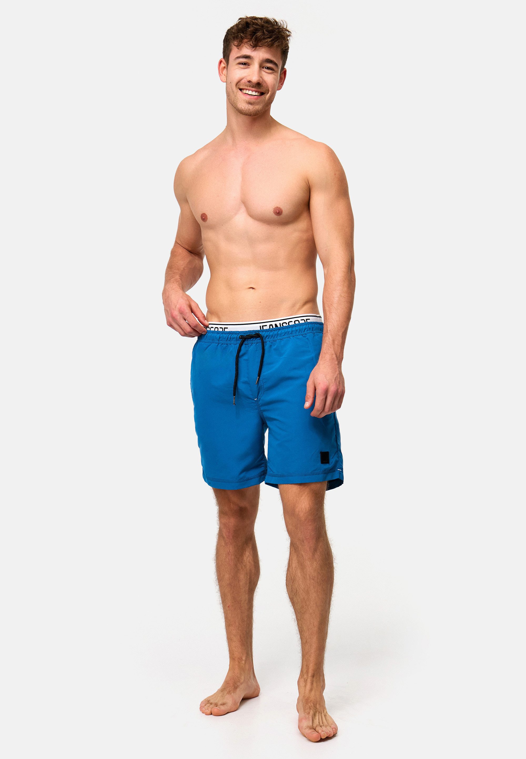 Indicode Badeshorts Herren Solomon Schwimmshorts mit elastischem Bund und Kordelzug
