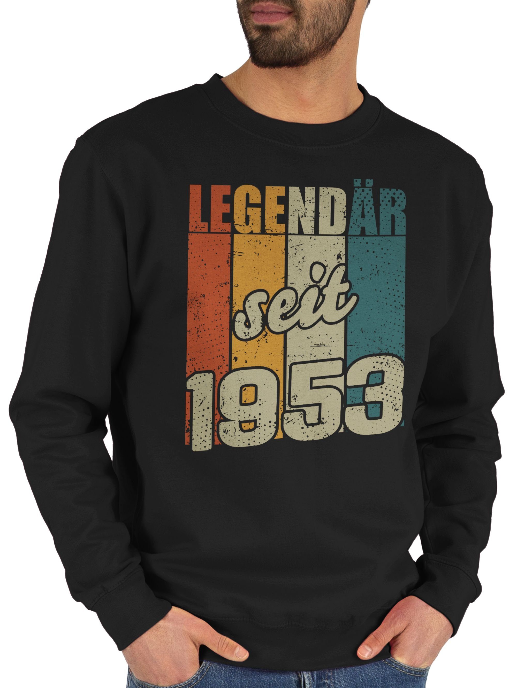 Schwarz 1953 (1-tlg) Sweatshirt Legendär Shirtracer Geburtstag 2 seit 70.