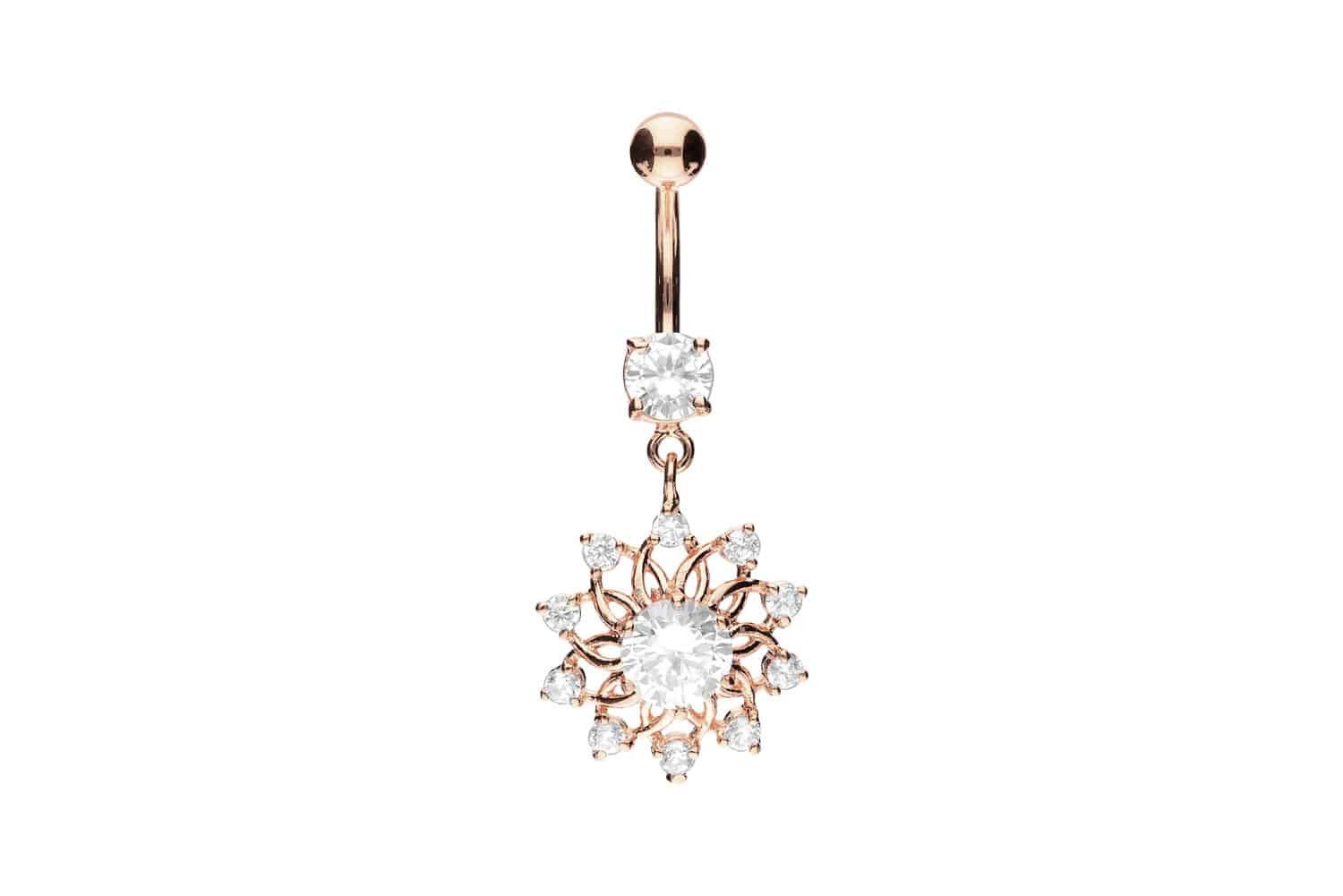 PIERCINGLINE Bauchnabelpiercing Chirurgenstahl Bananabell mit Brass-Design günstig online kaufen