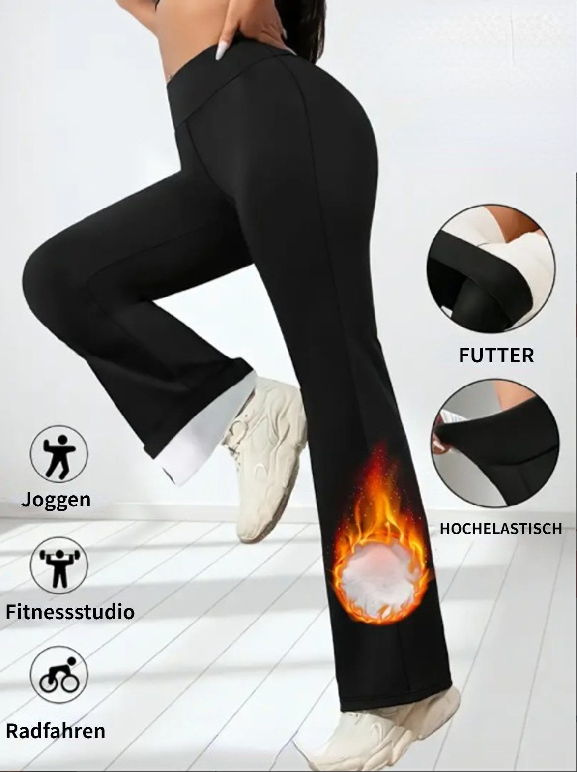 Blusmart Bootcuthose Damen-Leggings für Herbst und Winter (Fleece-Futter fü günstig online kaufen