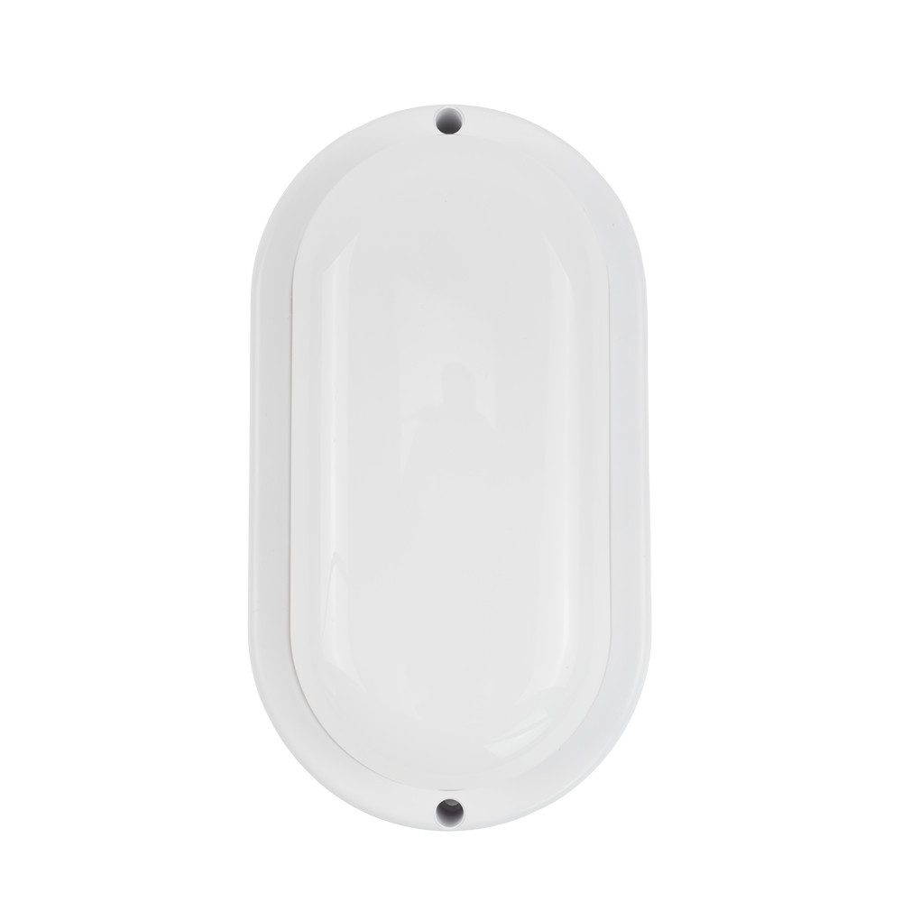 LUXULA LED Wandleuchte Kellerleuchte Oval, LED fest integriert, CCT 3000K-6500K Warm- Kaltweiß, 12W Garagenleuchte Weiß