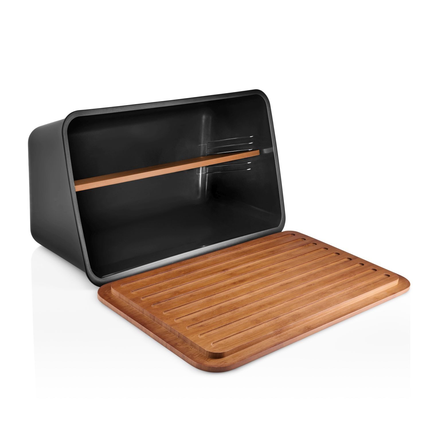Eva Solo Brotkasten Nordic Kitchen Schwarz, Kunststoff, Bambusholz