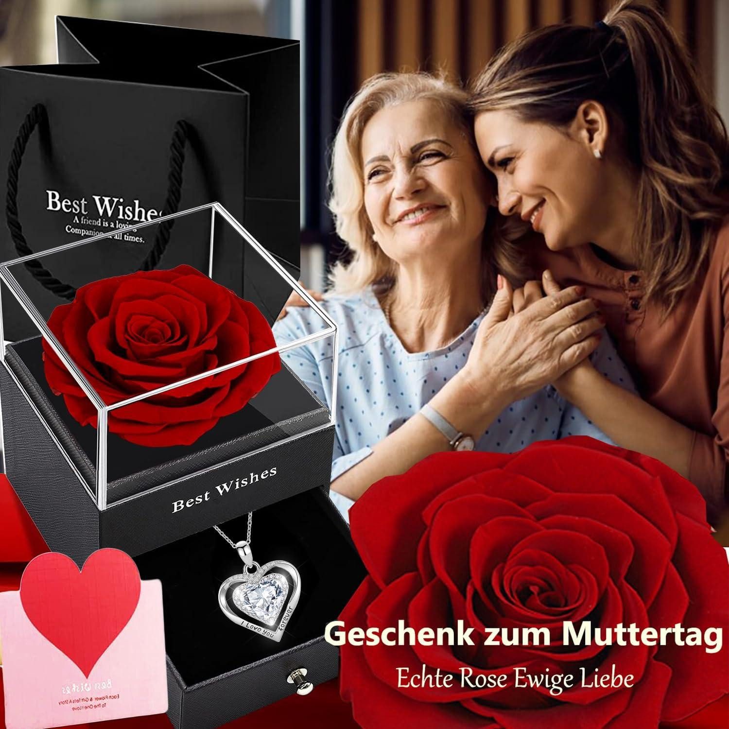 LuxusKollektion Schmuckset Ewige Rose Geschenkbox Konservierte günstig online kaufen