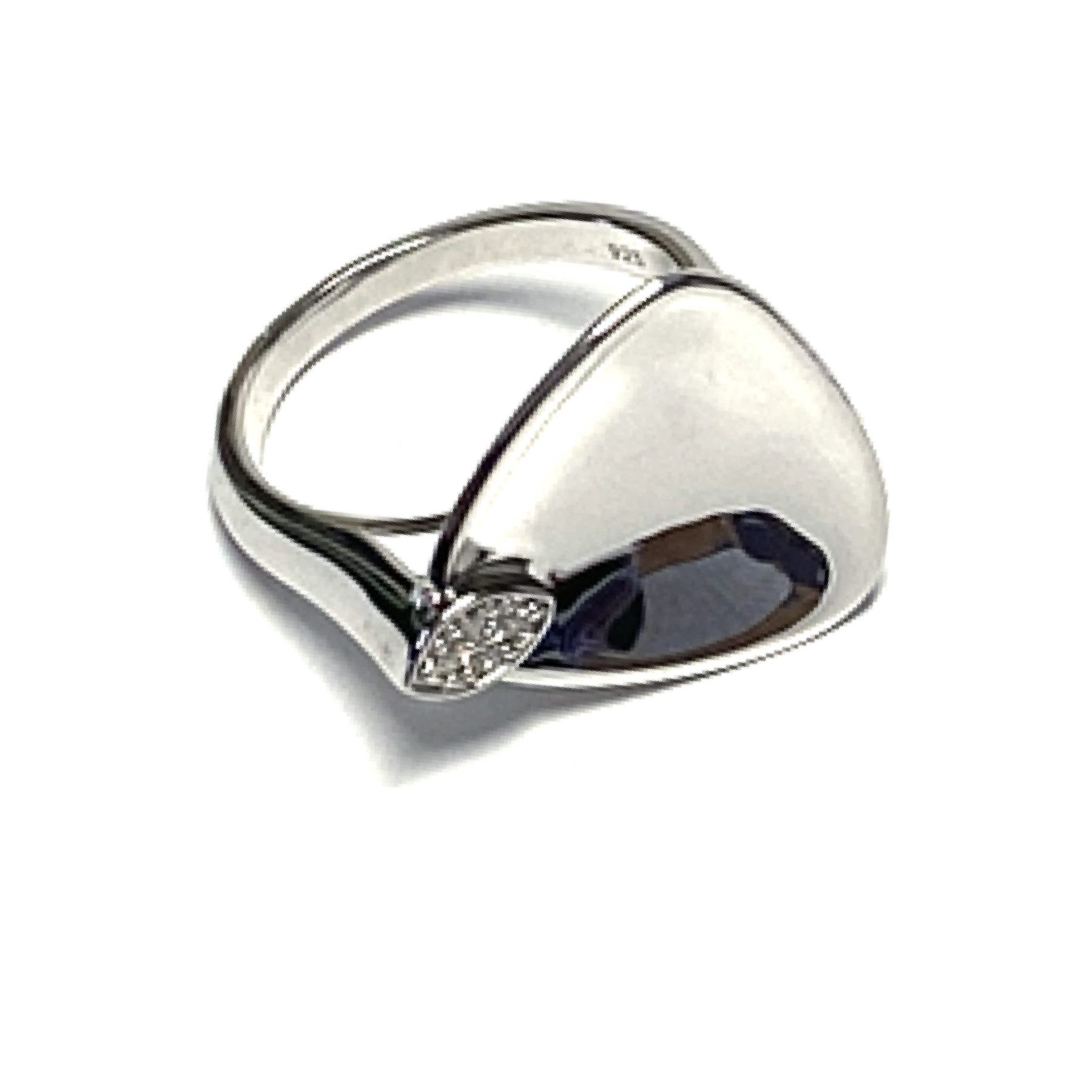 Silberring Ring 925 Silber rhodiniert Zirkonias Glanz einfarbig Schmuckring #58