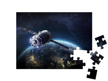 puzzleYOU Puzzle Weltallszenerie: Raumschiff und Sonnensystem, 48 Puzzleteile, puzzleYOU-Kollektionen Weltraum, Universum