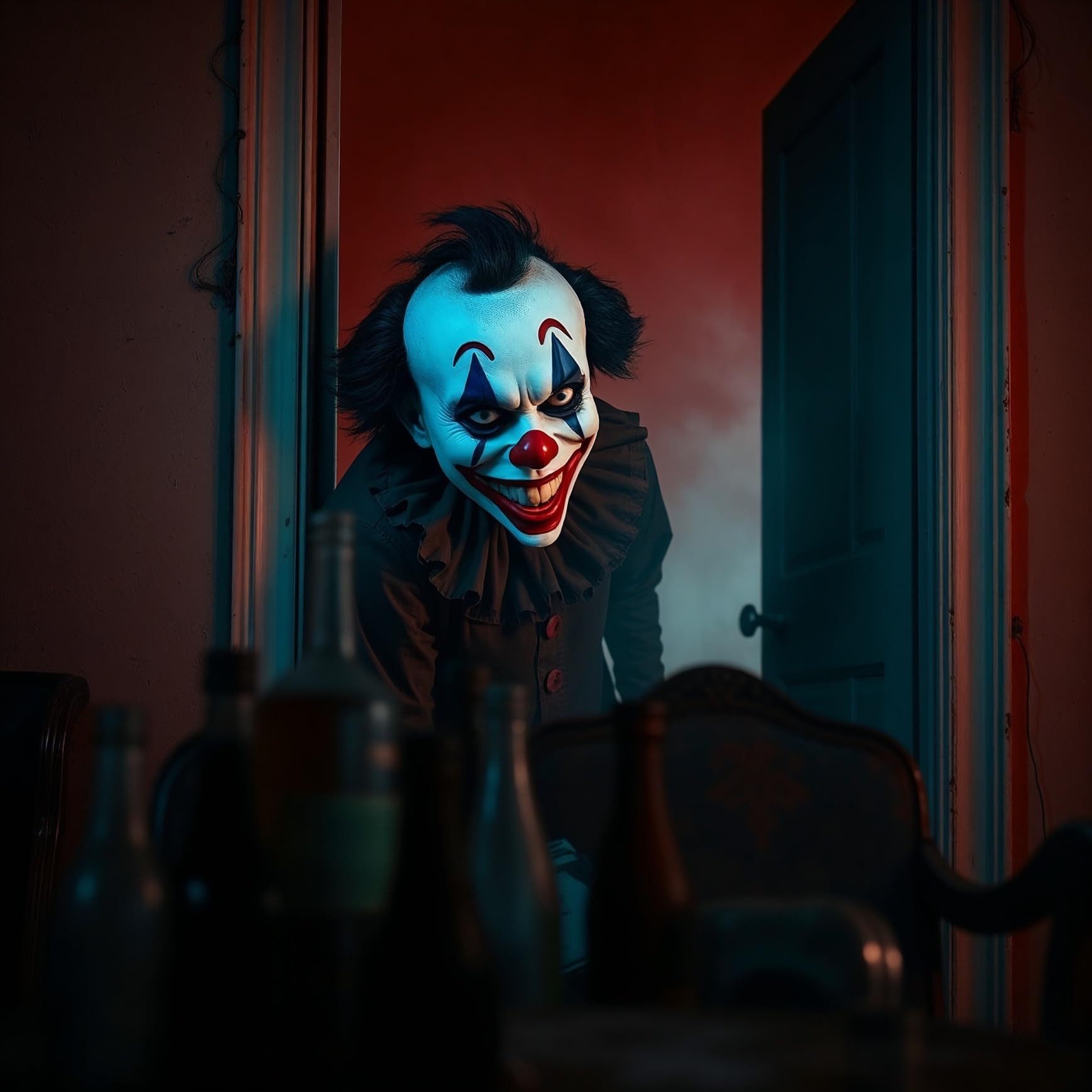 TK Gruppe Verkleidungsmaske Joker Gesichtsmaske – Kostüm Zubehör für Damen & Herren, (1-tlg)