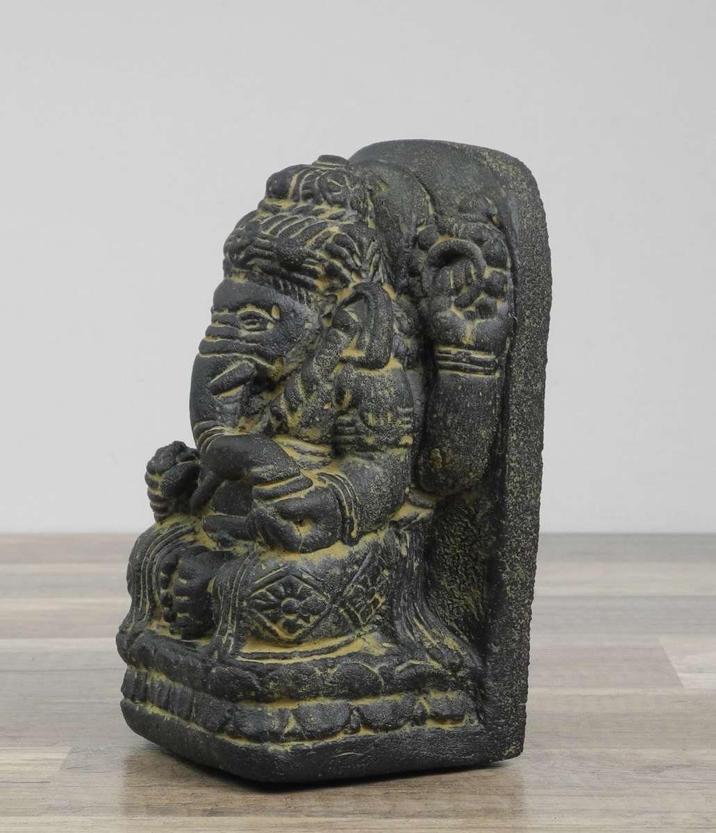 Oriental Galerie Dekofigur Ganesha aus Ursprungsland Handarbeit Herstellung (1 in St), cm im traditionelle 18 Stein