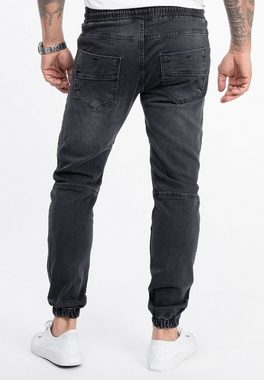 Rock Creek Regular-fit-Jeans Herren Jeans Jogger-Style Dunkelgrau RC-2190