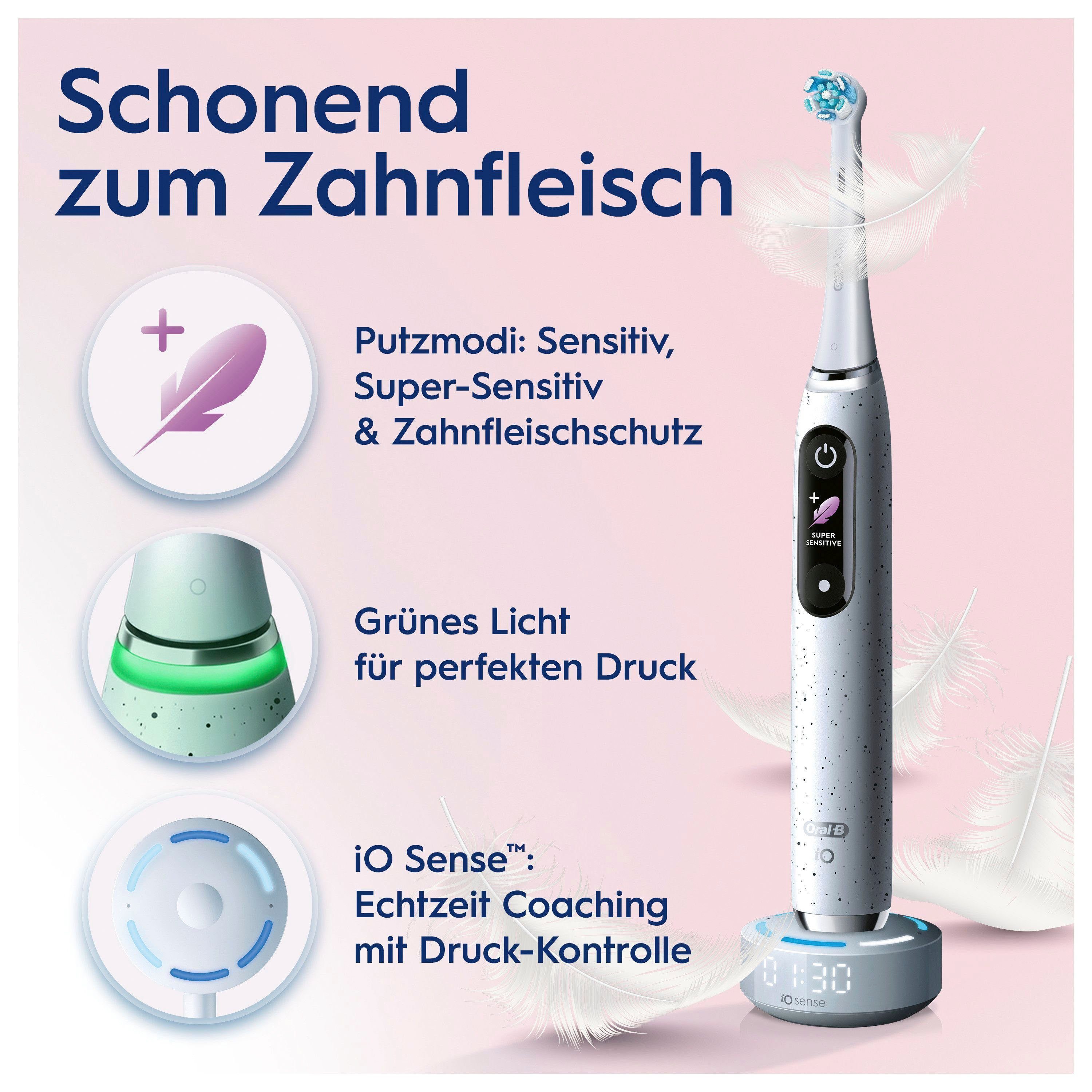 Oral-B Elektrische Zahnbürste iO 10, Aufsteckbürsten: 5 St., Magnet-Technologie, iOsense, 7 Putzmodi, Farbdisplay & Lade-Reiseetui – Bild 5 von 5