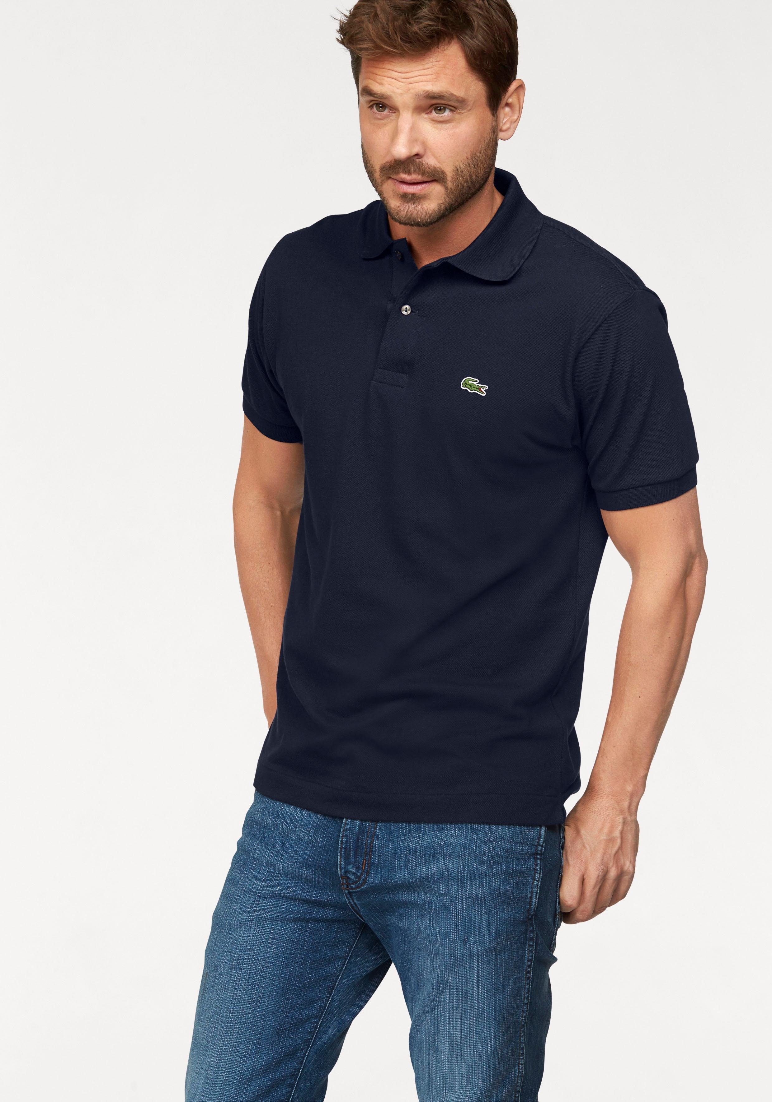 Lacoste Perlmuttoptik (1-tlg) in Knöpfen mit marine-166 Poloshirt