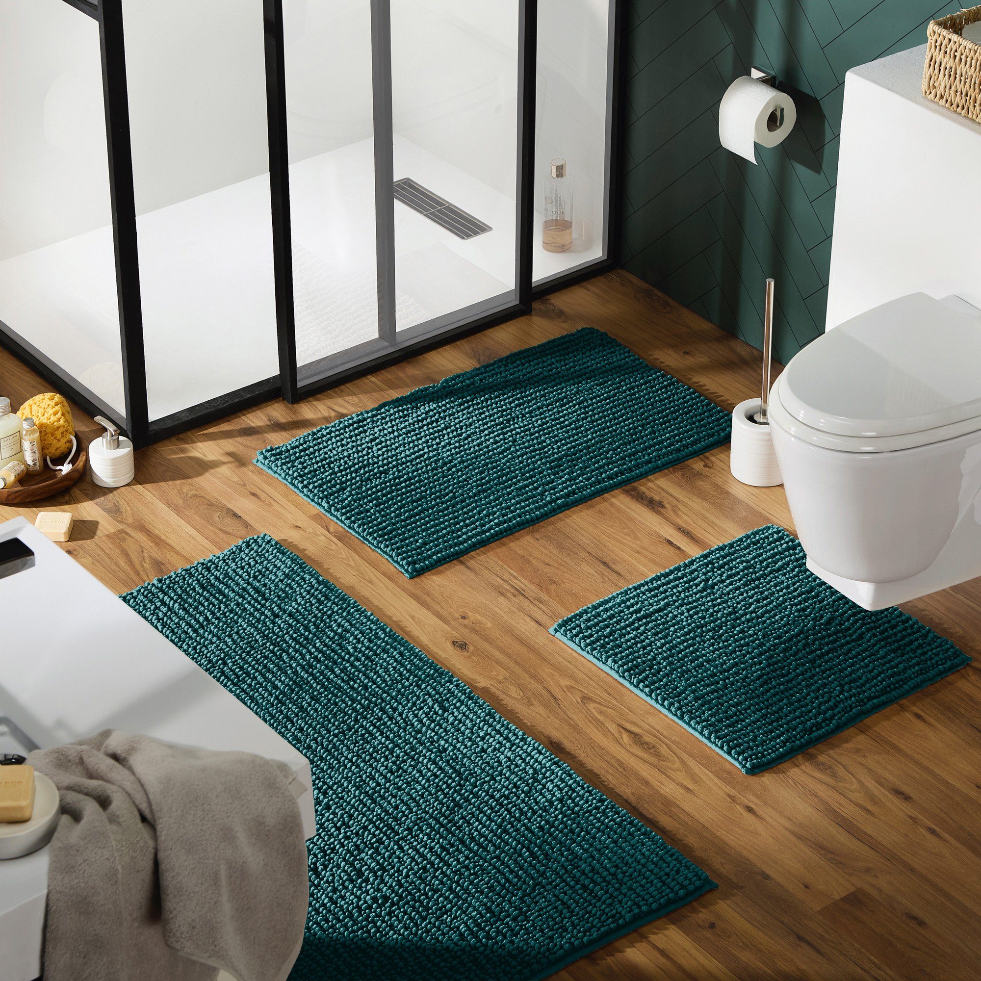 REDBEST Badematte WC-Vorlage "Arlington", Höhe 20 mm, eckig, Uni günstig online kaufen