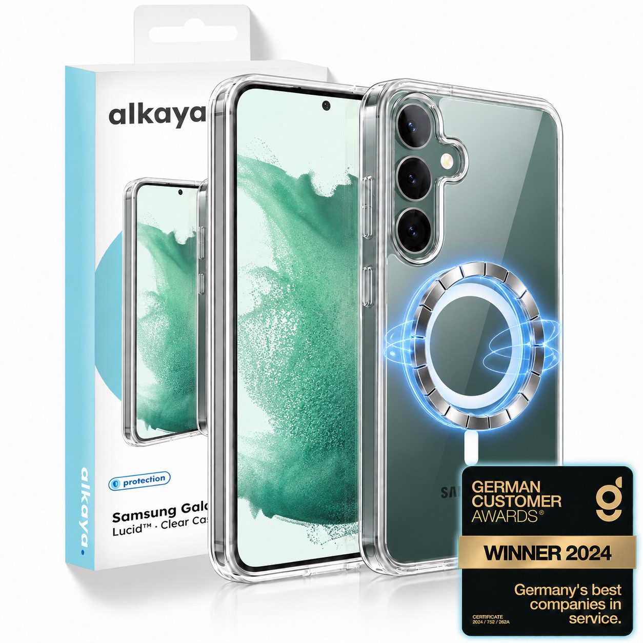 alkaya. Handyhülle Hülle MagSafe Silikon Case Cover Schutzhülle Magnet Handy Schutz Samsung Galaxy A57, Samsung, A57, Galaxy A57, A57 5G, 6,7 Zoll, Schutzhülle, MagSafe, extra starker Magnet, transparent, hüle, schutz