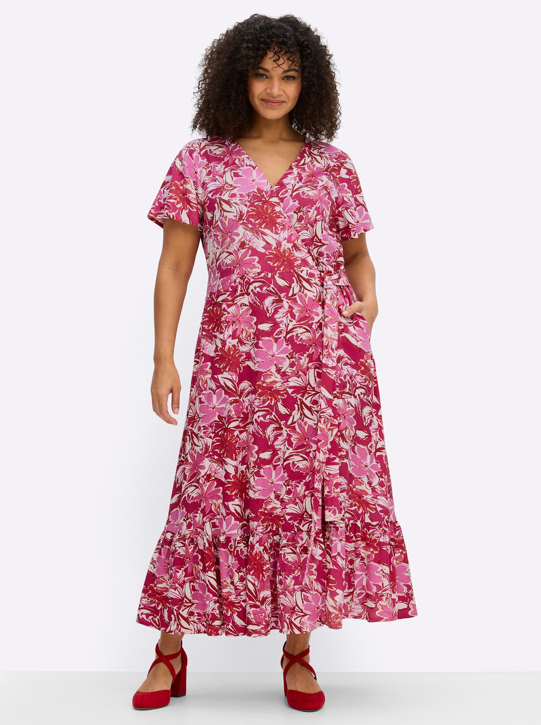 sheego by Joe Browns Etuikleid Kleid Kurzarm