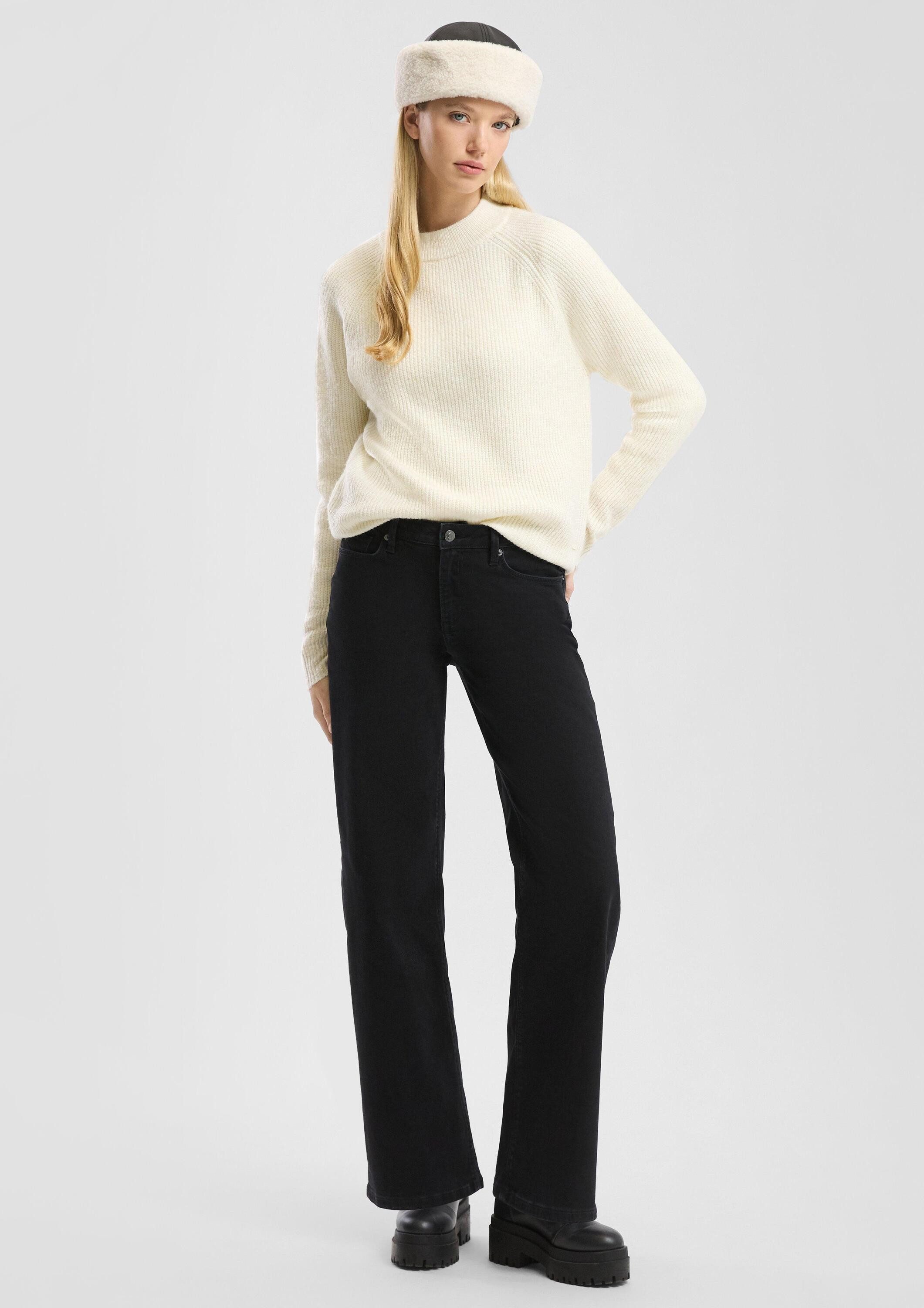 QS Longpullover Strickpullover Melierter Pullover