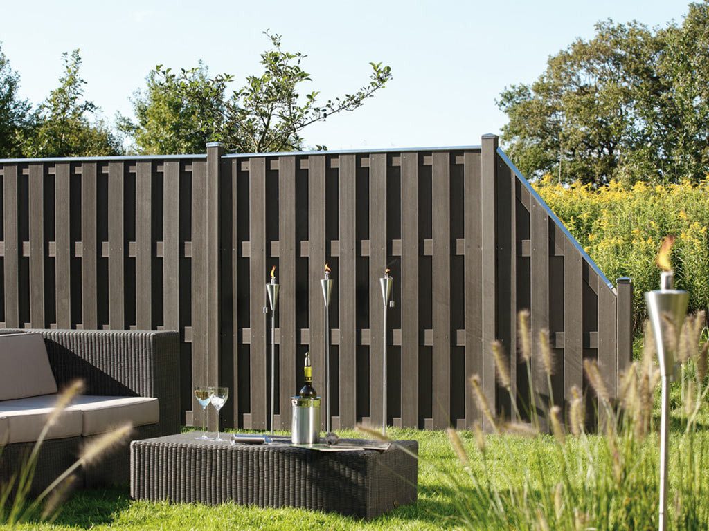 TraumGarten Zaunpfosten WPC Zaunpfosten Anthrazit 200 cm - WPC Pfosten