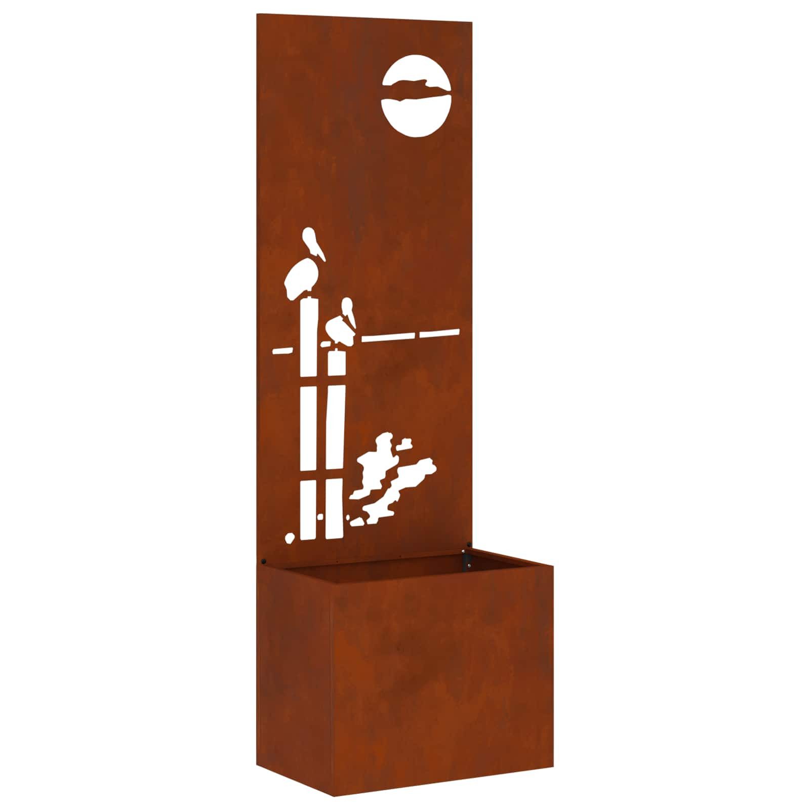 vidaXL Wandbild Garten Sichtschutz-Leinwand Rostig 50 x 32 x 150 cm, (1 St)