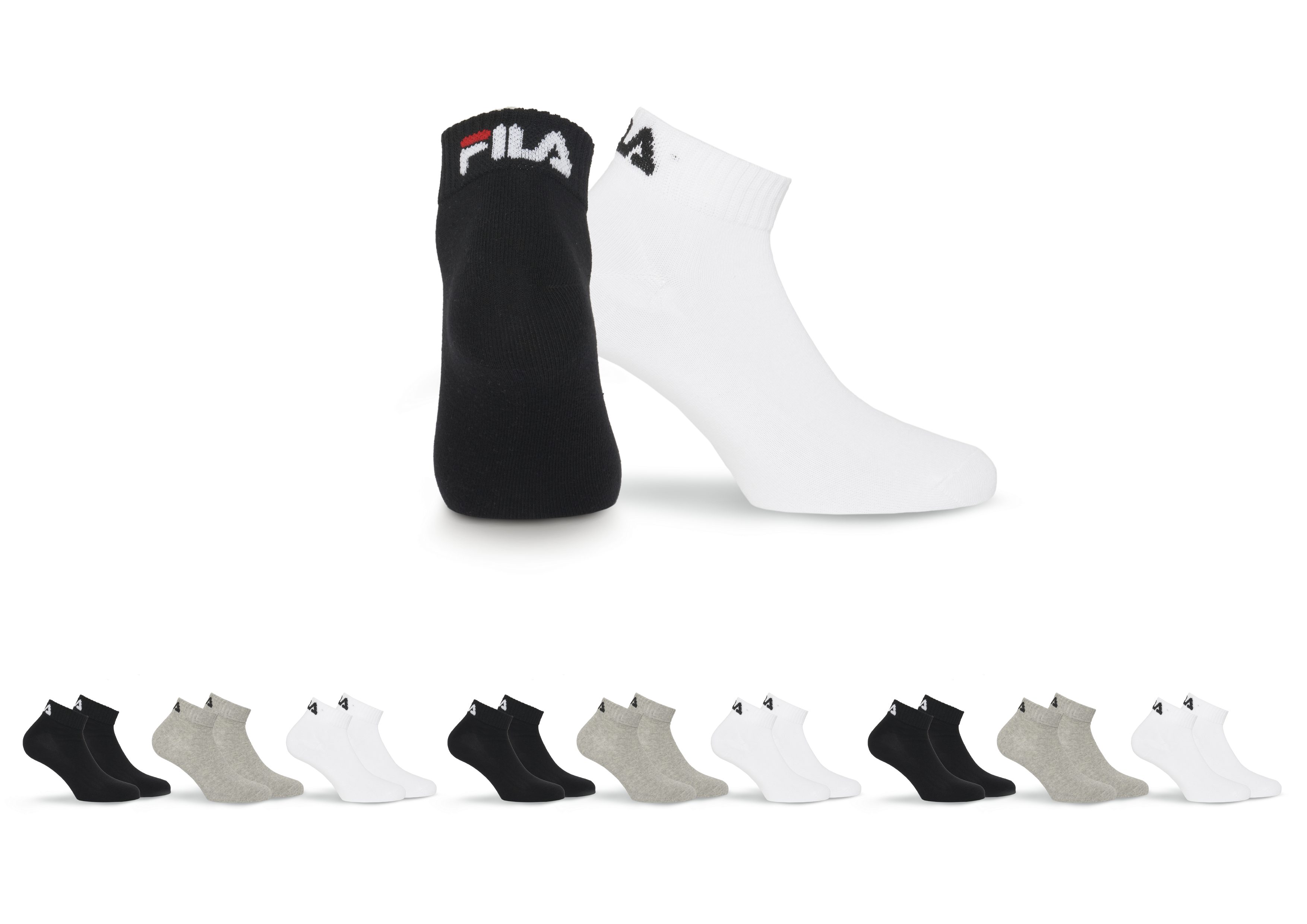 Fila Kurzsocken UNISEX QUARTER PLAIN SOCKS (9-Paar) mit klassischem Logo günstig online kaufen
