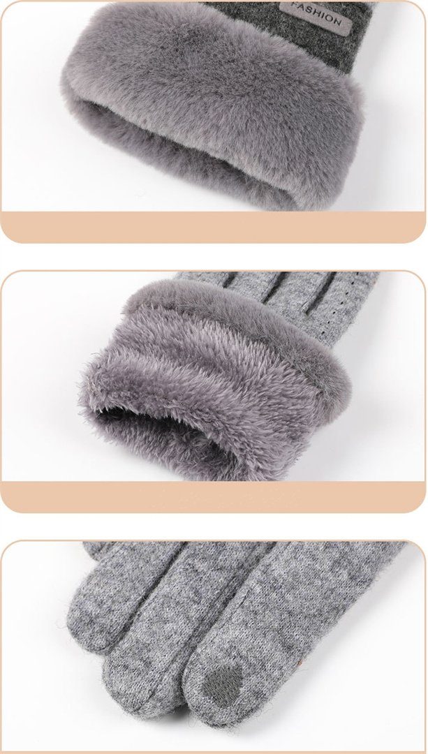 Gestrickte geeignet Fleecehandschuhe Damenhandschuhe, Kälteschutz Winddichte L.Ru die Outdoor-Reiten für und UG warm halten thermische Thermohandschuhe, Sie