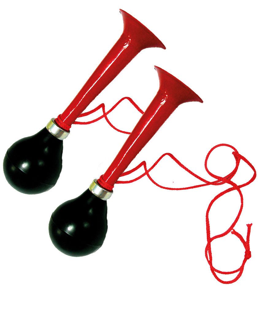 Karneval-Klamotten Kostüm Tröte Fan Fußball-Tröte x 2 schwarz rot gold, Deutschland Fußball EM 2024 Fan Artikel Set Europameisterschaft