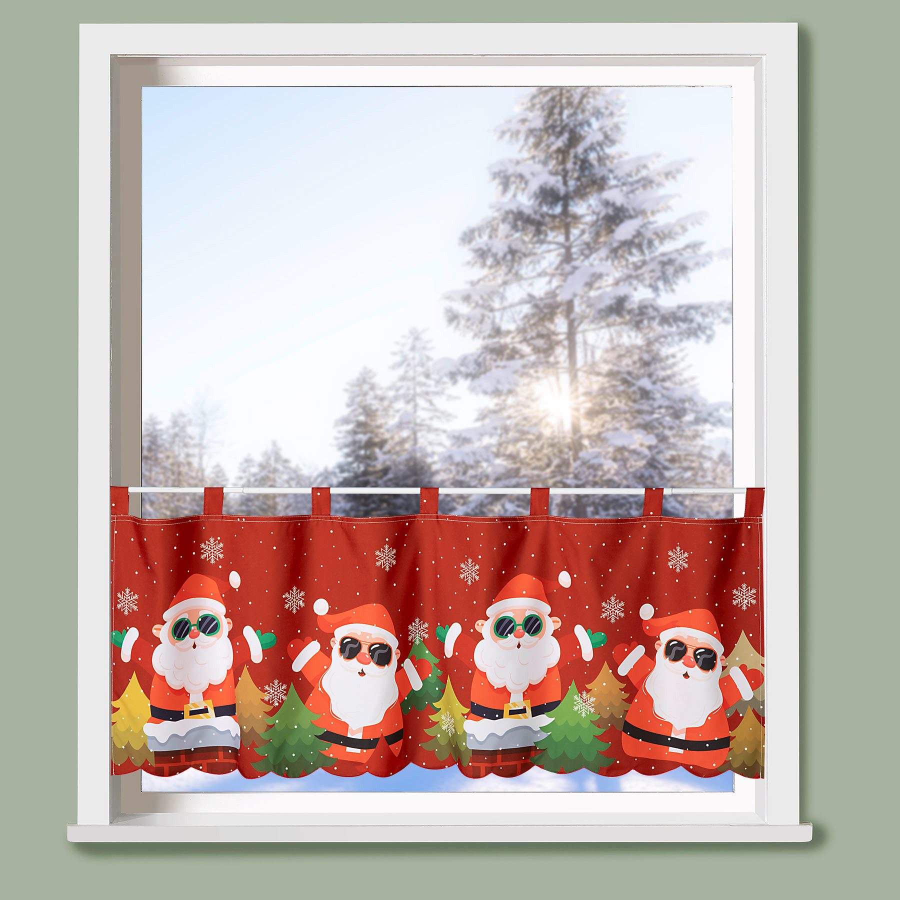 heimtexland Scheibengardine Weihnachten Deko Gardine Bistro günstig online kaufen