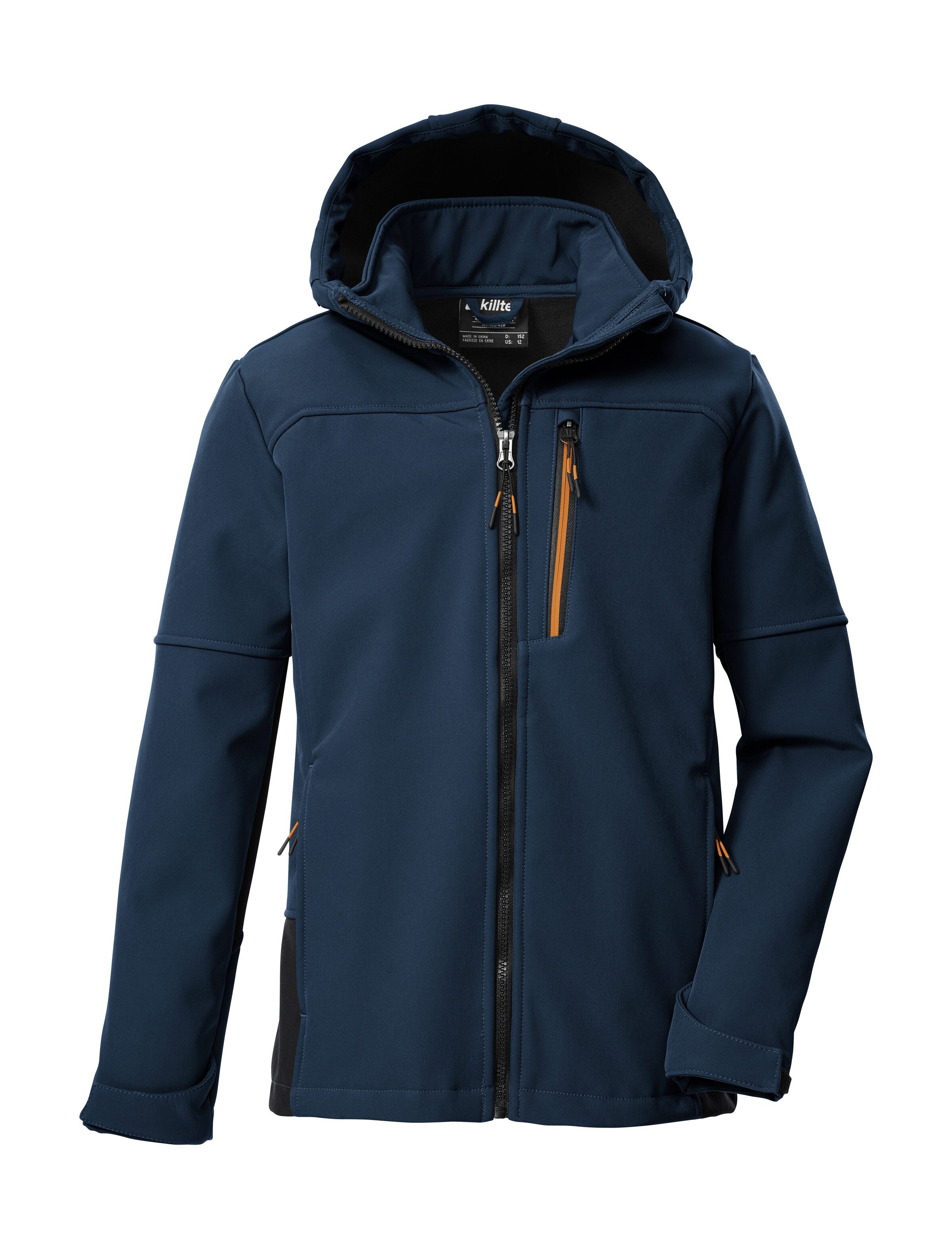 Killtec Softshelljacke KOW 226 BYS SFTSHLL JCKT Wind- und wasserabweisende Kinder-Softshelljacke, Fleece, Reflektoren