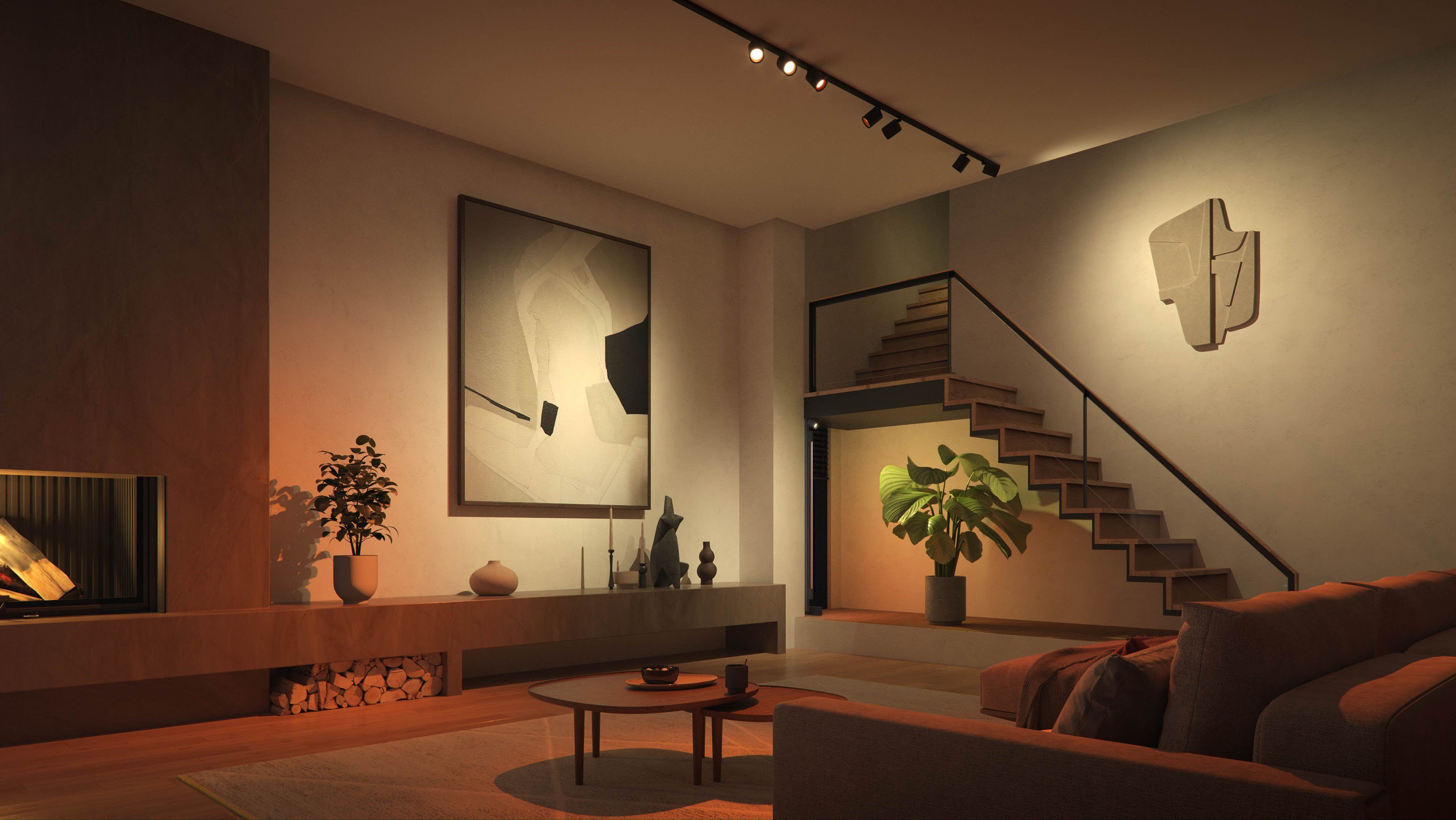 Philips Hue LED Deckenspot Perifo, Farbwechsler, fest Schienensystem Dimmer, LED integriert